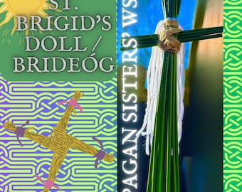 Sankt Brigids docka / Brideóg / Imbolc Skydda ditt hem / Irländsk keltisk magi Hednisk häxa Förvisa Kildare gudinnan Brigid / Bjud in till fertilitet