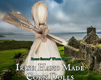 Corn Dolly Harvesting Wheat / Traditional Irish Protection Home/ CelticWitch  Pagan /Poppets Harvest Doll Natural Corn Husk Dolls WHEAT