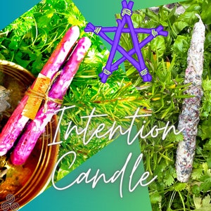 Spell / Intention Candle / New Moon / Full Moon / Fertility / Wealth / Protection / Self Love / Manifestation / Meditation / Luck Grounding