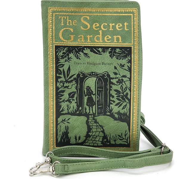 The Secret Garden Vegan Leather Book Purse