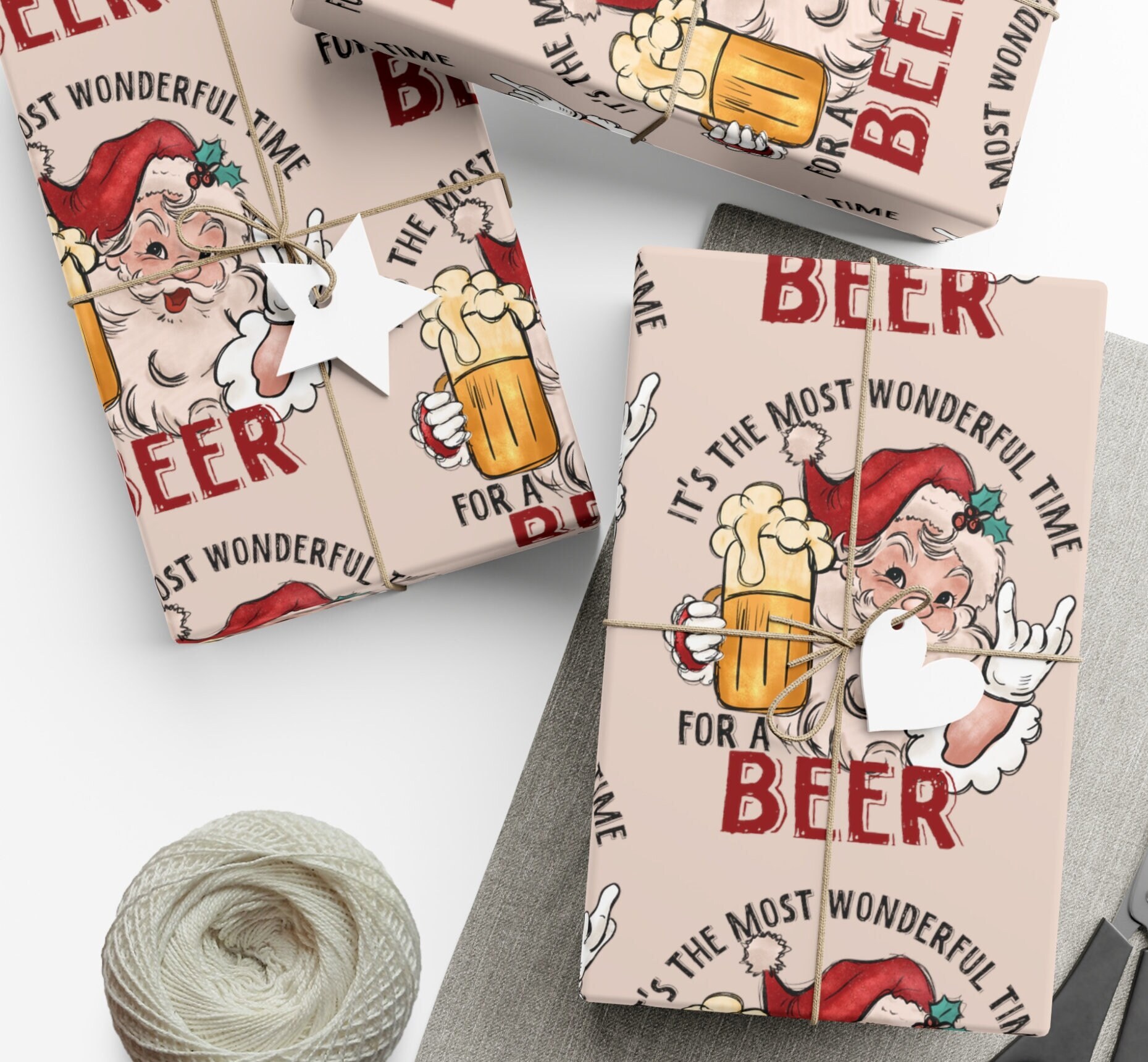 Beer and Steins Wrapping Paper, Beer Lover Gift, Beer and Steins Design  Gift Wrap, All Occasion Wrapping Paper