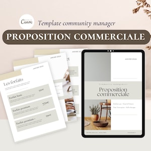 Template proposition commerciale | Template Community manager en français | Stratégie de communication Instagram | Proposition en français |