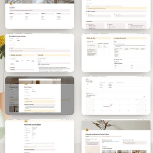 Template minimaliste portail client Notion Template Notion Community manager Modèle espace client Notion Espace collaboratif CM image 4