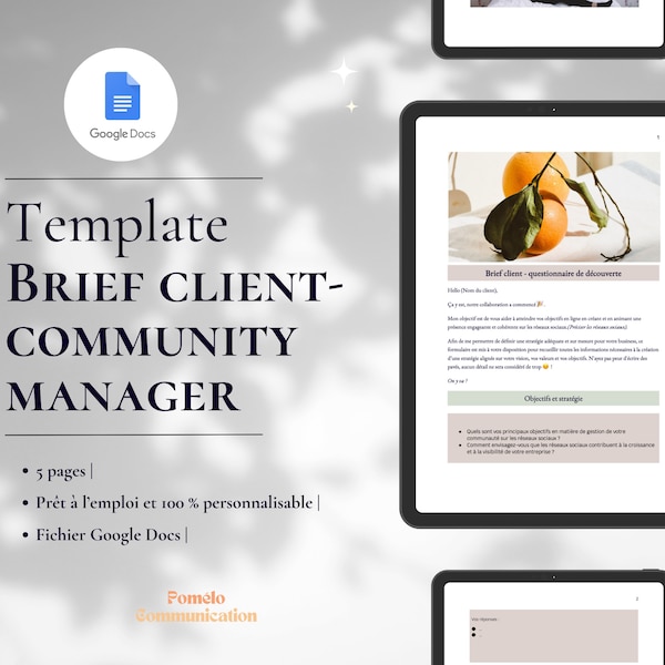 Brief client community manager | questionnaire découverte client | feuille client | community management | stratégie réseaux sociaux |