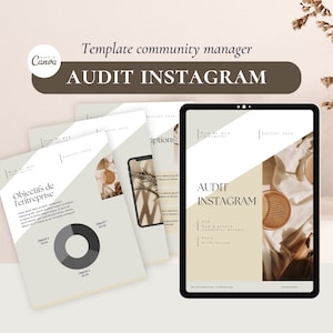 Template Canva Audit Instagram | Template Community Manager | Stratégie de communication | Template français | communication digitale |
