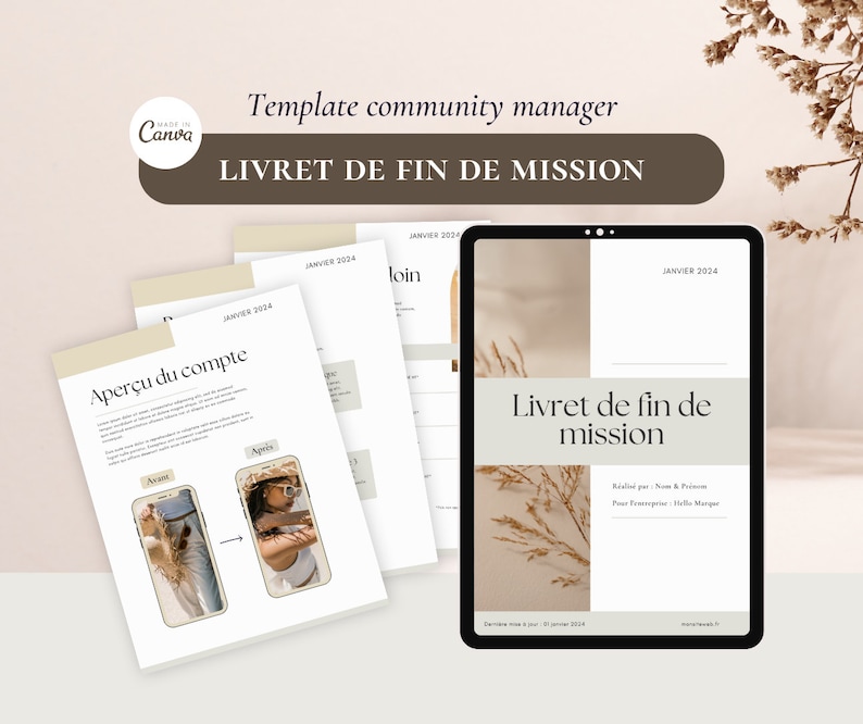 Template Offboarding Livret de fin de mission Community manager Template community manager Stratégie social media Onboarding client image 1