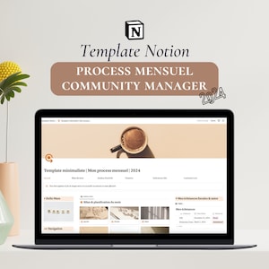 Process mensuel Freelance | Template notion community manager | Routine mensuelle Notion | Template community manager | Bilan mensuel Notion