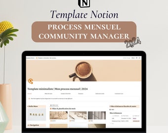 Process mensuel Freelance | Template notion community manager | Routine mensuelle Notion | Template community manager | Bilan mensuel Notion