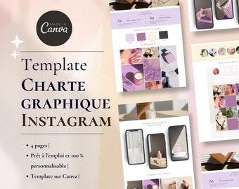 Template identité visuelle Instagram | Charte graphique Instagram | Template Community manager | audit Instagram | Stratégie digitale
