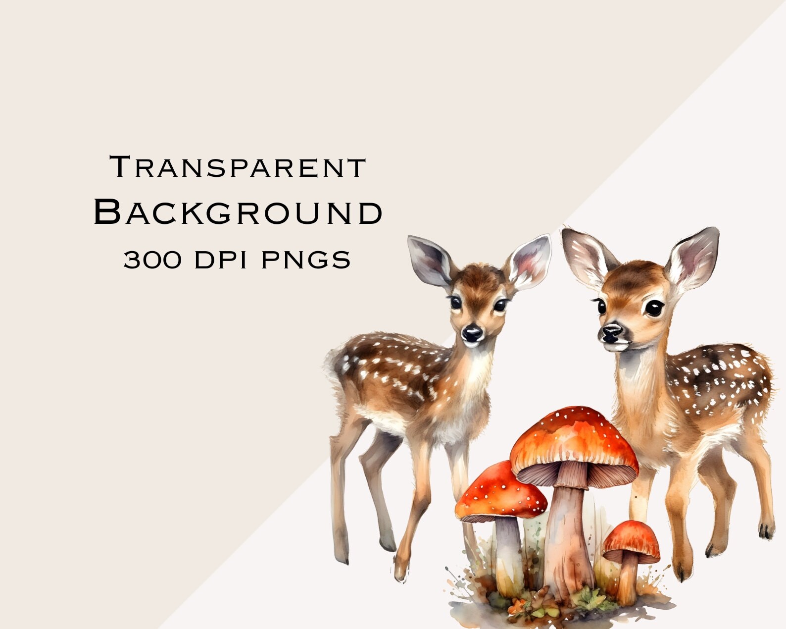 Woodland Animals Clipart Watercolor Clipart for Commercial - Etsy