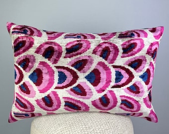 Ikat Cushion  | Pillow Cover | Velvet Pillow | Ikat Pillow  | Velvet Ikat Cushion