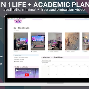 the ultimate academic notion template  • all In one life planner, notion dashboard, digital planner, academic notion