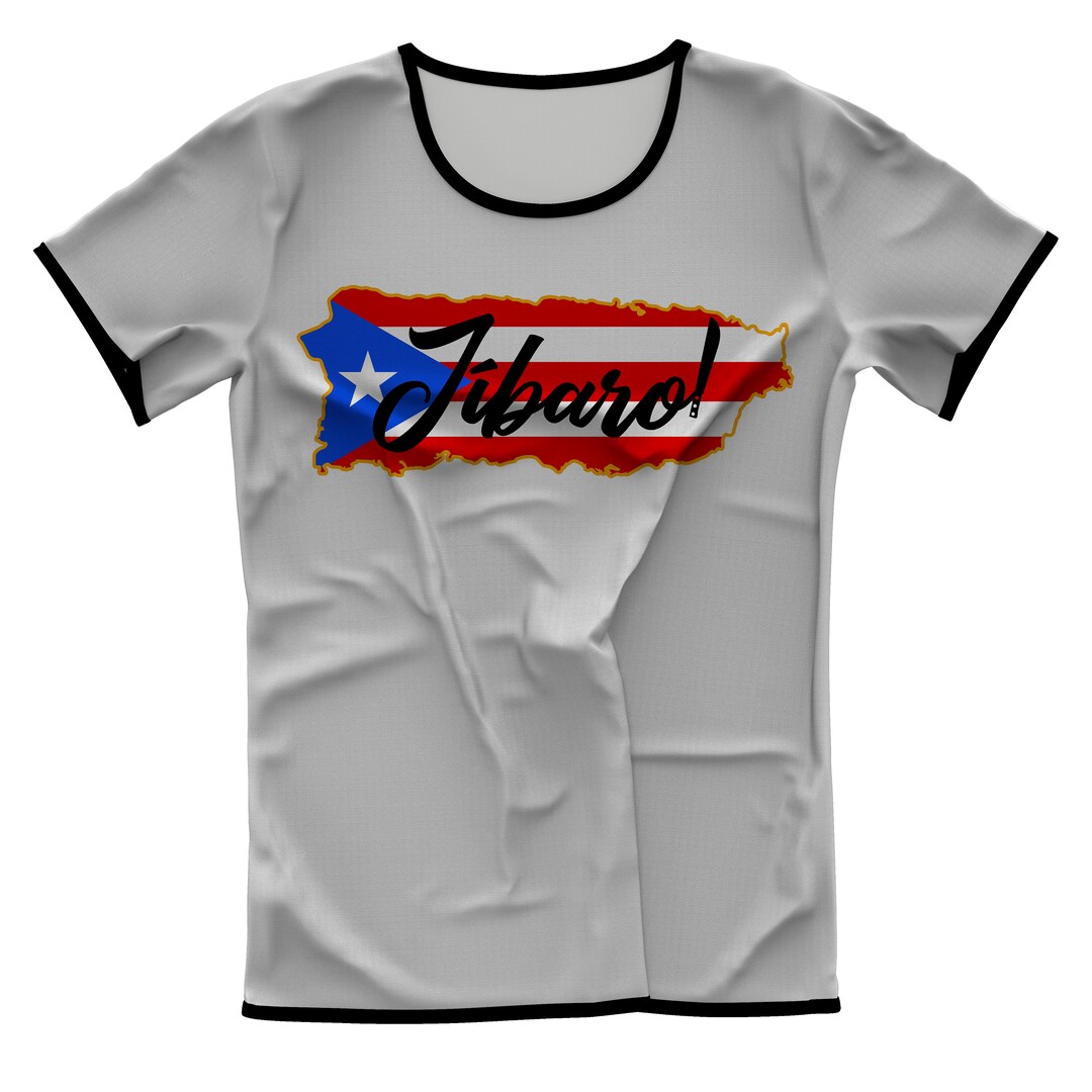 Jíbaro With Machete Puerto Rico Island Flag 001 Etsy