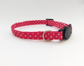 cat collar, soft cotton cat collar, cat collar breakaway