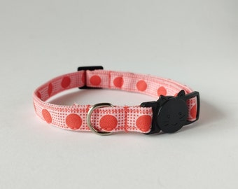 cat collar, soft cotton cat collar, cat collar breakaway