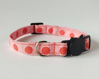 cat collar, soft cotton cat collar, cat collar breakaway