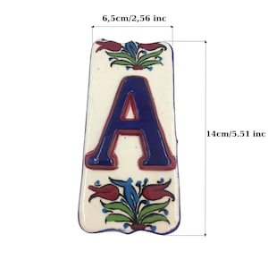 Exquisite Ceramic Door Numbers with Delicate Floral Patterns|Hand-Painted|Personalized Door Plaques|Custom Home Decor|Premium House Signs