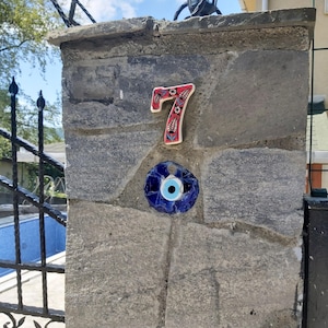 Tulip Ceramic House Numbers: Hand Decorated Address Plaque image 20