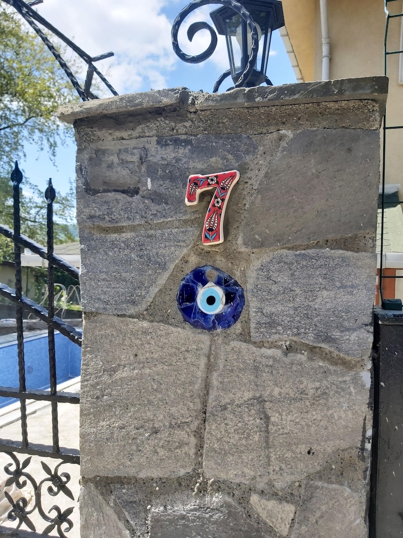 Tulip Ceramic House Numbers: Hand Decorated Address Plaque image 20