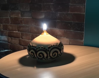 Handmade Mini Ceramic Oil Lamp: Aromatherapy Home Decor