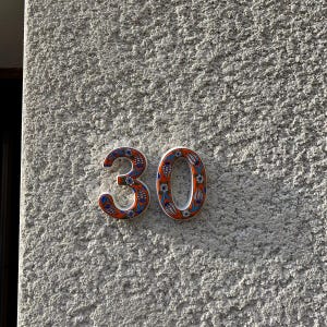 Tulip Ceramic House Numbers: Hand Decorated Address Plaque image 19