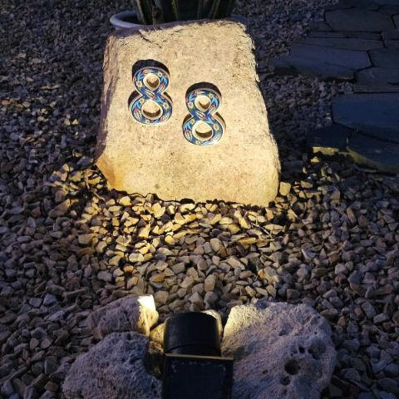 Tulip Ceramic House Numbers: Hand Decorated Address Plaque image 2
