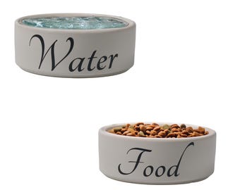 Keramik Fressnapf Set: Fressnapf, Futter und Wasser, Modernes Design
