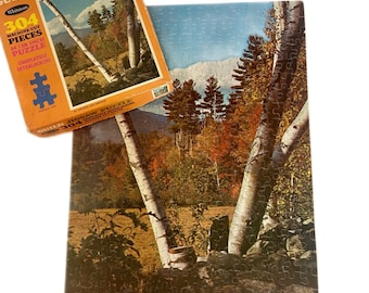 New England Autumn Fall Photography Puzzle, 1970s Vintage Whitman Publishing Jigsaw, Mount Chocorua, NH Nature Puzzle