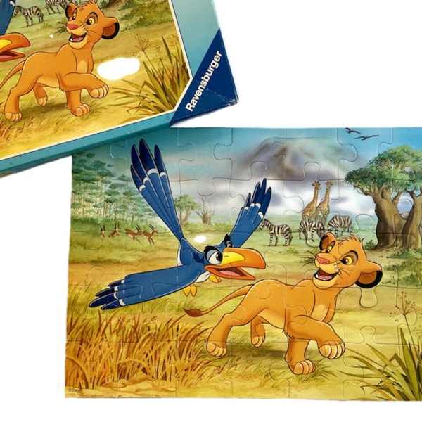 Vintage Jigsaw Puzzle, Disney Lion King Simba, Zazu Childrens Ravensburger Easy Puzzle