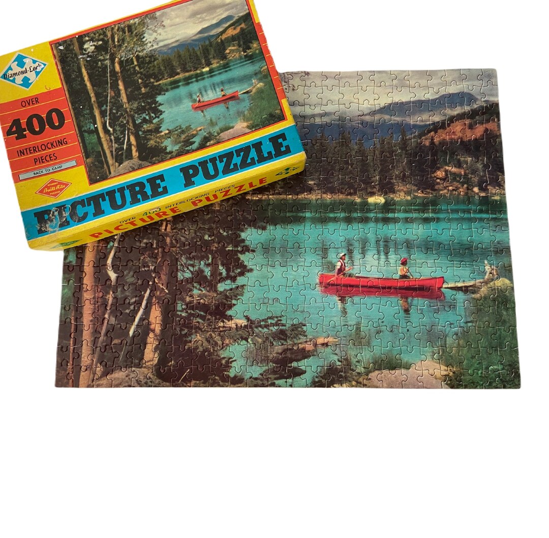 Vintage Nature Scene, Warren Built Rite Jigsaw Puzzle, Canoe Lover ...