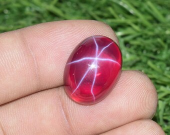 Natural Star Ruby Loose Gemstone: 31 Ct Oval, 20x15x08 mm