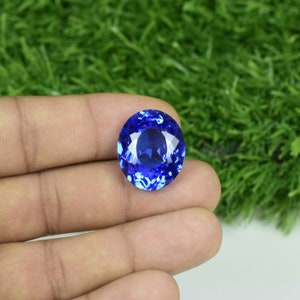 AAA Best Quality Certified Natural Blue Tanzanite Loose Gemstone, Tanzanite Oval Shape Loose Gemstone For Jewelry Making, Size 22x18x10 mm