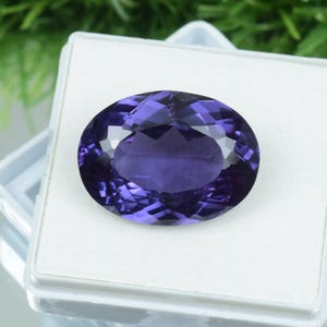 Pietra preziosa naturale di Alessandrite, per la creazione di gioielli, pietra preziosa sfusa certificata Alessandrite cangiante, 41 ct, dimensioni 25x18x10 mm, forma ovale