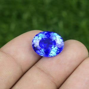 Tanzanite Natural Royal Blue Gemstone, Certified For Jewelry Making & Rings, Tanzanite Loose Cut Blue Stone, Oval 12 Ct Size 16x13x08 mm