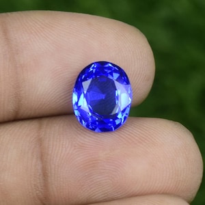 Tanzanite Natural Royal Blue Gemstone, Certified For Jewelry Making & Rings, Tanzanite Loose Cut Blue Stone, Oval  05 Ct Size 12x10x05 mm