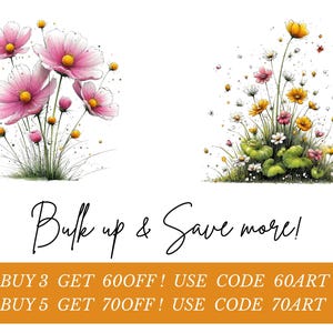 Whimsical Easter Flowers Clipart: Floral Graphics (Digital Download - 41 PNGs) image 13