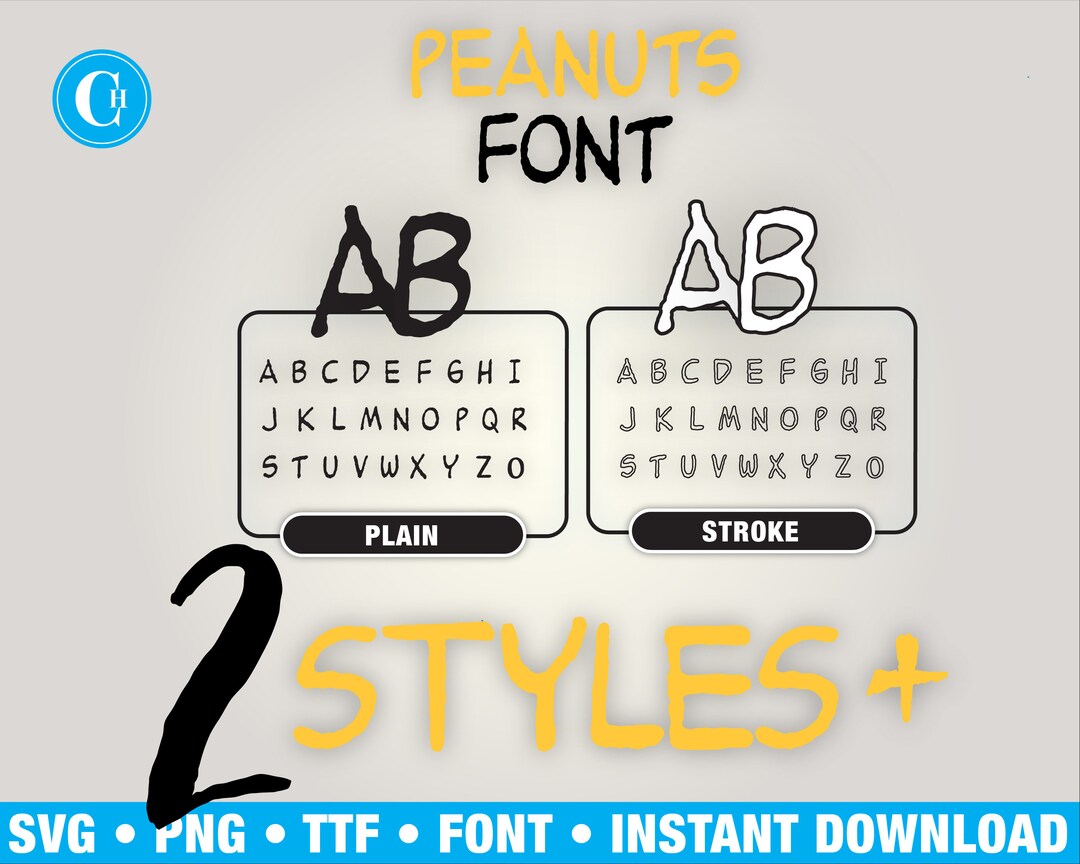 Peanuts Font Bundle Svg Png Pdf INSTANT DOWNLOAD Etsy