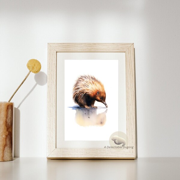 Echidna Watercolour Painting | Australian Animals | Digital Print  | Printable Wall Art