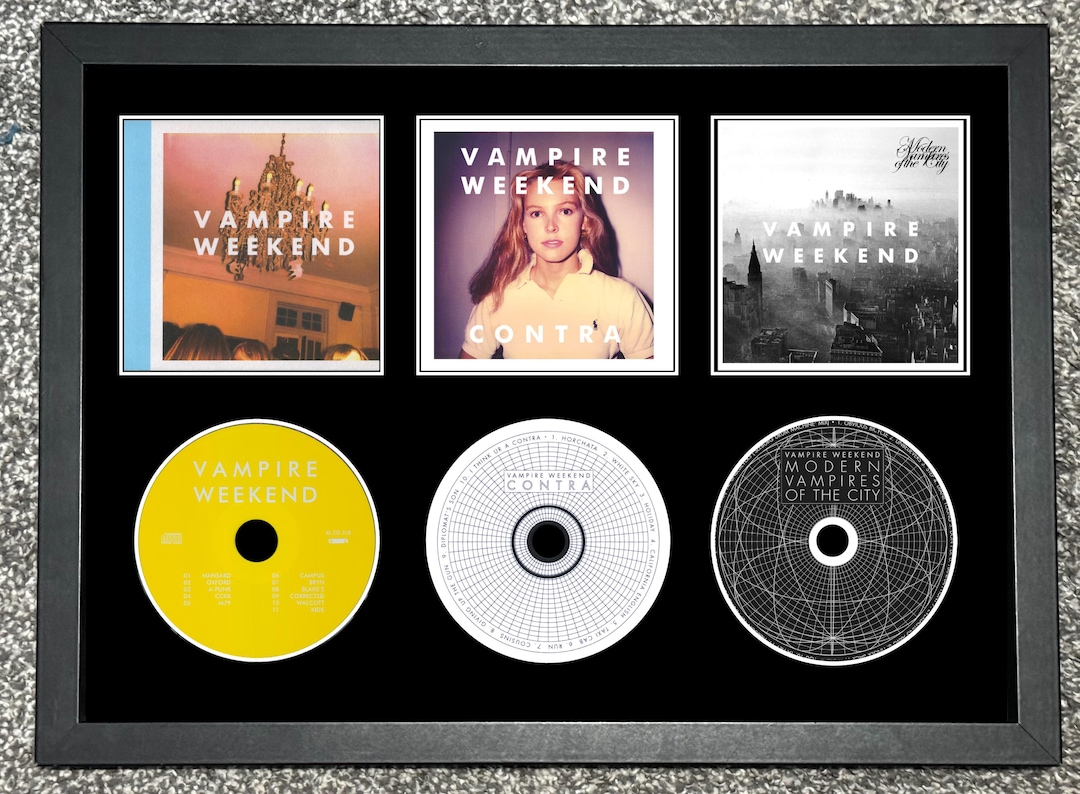 Vampire Weekend | Vampire Weekend | Contra | Modern Vampires of the City |  Triple CD Wall Display | Frame Not Included | - Etsy, image size:1080x794