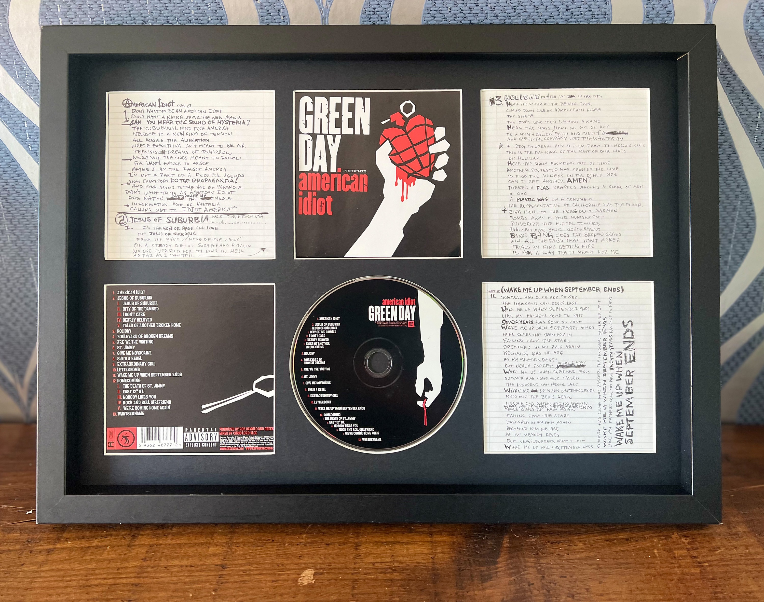 Green Day | American Idiot | CD Wall Display | Frame Not Included