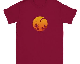 Paragliding T-shirt: „fly ‘til sunset“