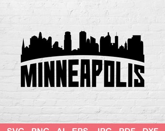Minneapolis Stadt SVG, Silhouette svg, Minneapolis Skyline svg, Stadt Logo svg, Instant svg Datei