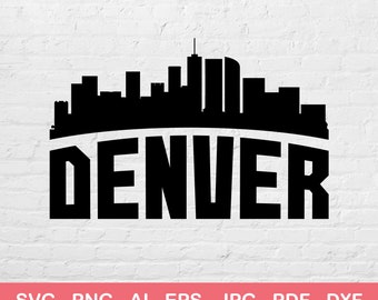 Denver City Svg, Silhouette Svg, Denver Skyline Svg, City Logo Svg, Instant Svg File