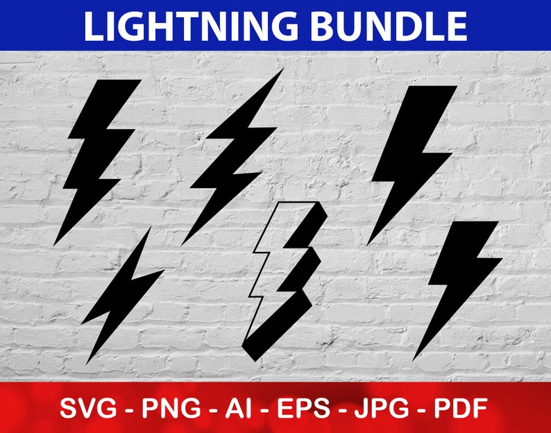 Lighting Background Vg Lightning Svg Bundle for Cricut, Lightning Clipart Jpg, Jpg, Pdf, Eps ...