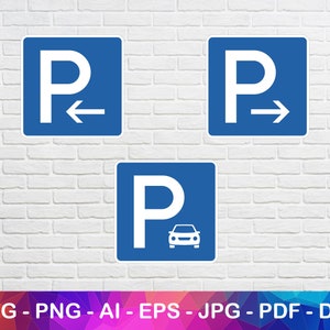 Parkeerbord Svg-bundel, Svg-bestanden, Instant Svg