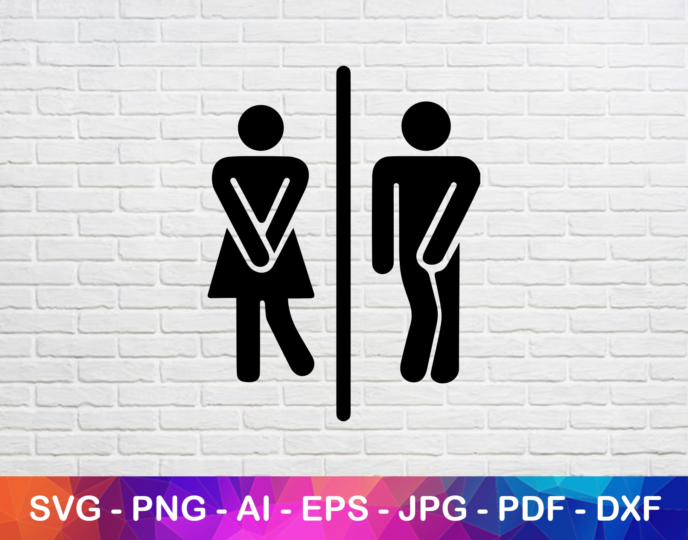 Toilet Sign Svg, Sign Svg, Svg for Shop, Svg for Office, Bathroom Svg ...