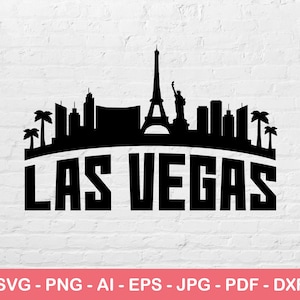 Las Vegas Stadt SVG, Silhouette svg, Las Vegas Skyline svg, Stadt Logo svg, Instant svg Datei