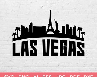 Las Vegas City Svg, Silhouette Svg, Las Vegas Skyline Svg, City Logo Svg, Instant Svg File
