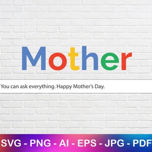 Google Madre Svg, Regalo para madres, Las madres lo saben todo, Instantánea Svg