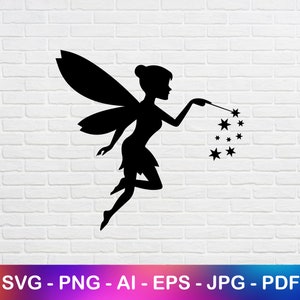 Fairy Svg, Tandenfee Png, Tinkerbell Karakter Silhouet